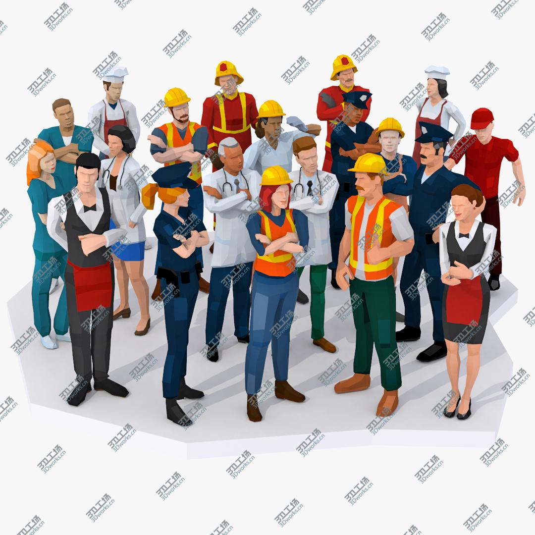 images/goods_img/20210313/3D LowPoly People Professions Rigged Bundle model/1.jpg